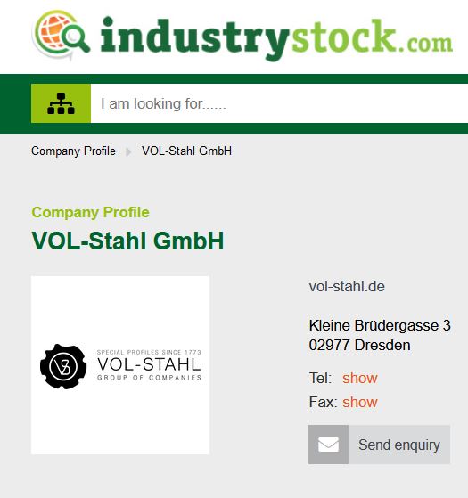 Industrystock Profile VOL-Stahl GmbH